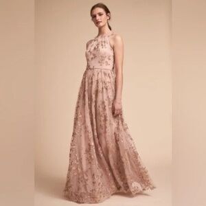 Anthropologie BHLDN Antonia Dress Size 4 Blush
